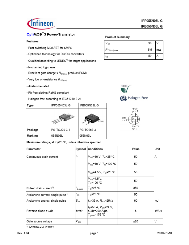 IPB055N03LG