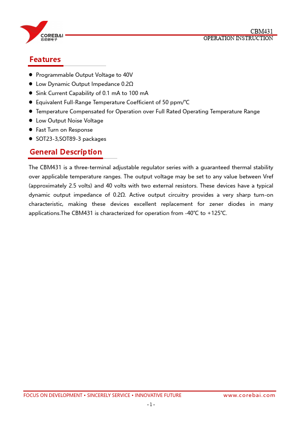 CBM431 Datasheet Preview