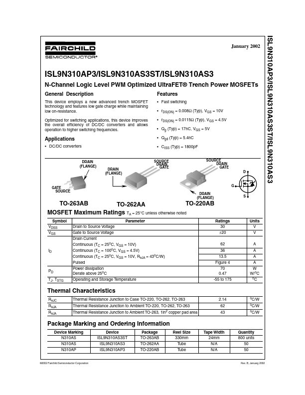 ISL9N310AS3ST