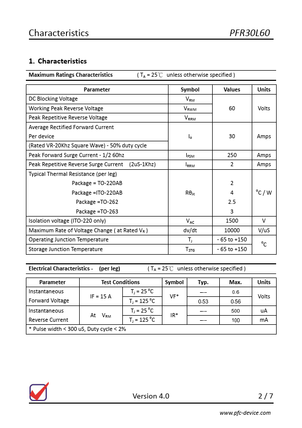 PFR30L60CTB