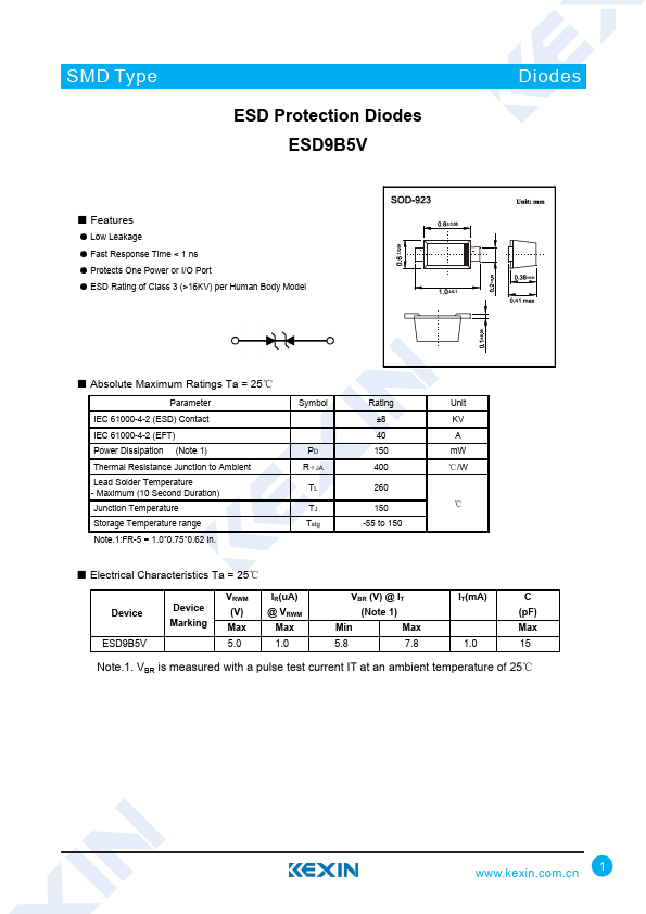 ESD9B5V