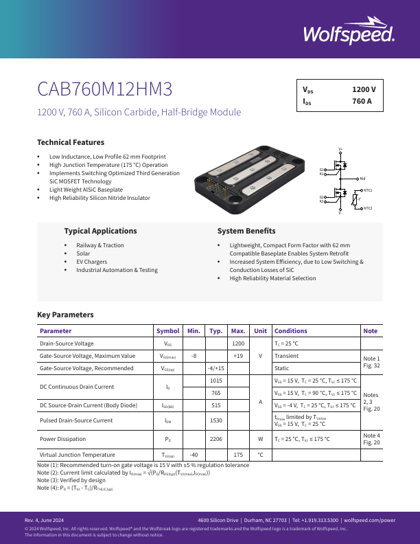 CAB760M12HM3 Datasheet Preview