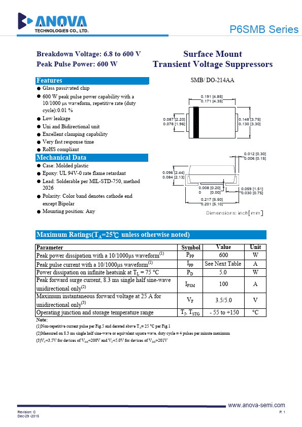 P6SMB160CA