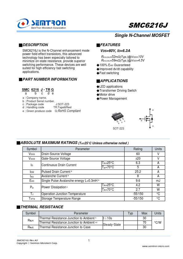 SMC6216J Datasheet Preview