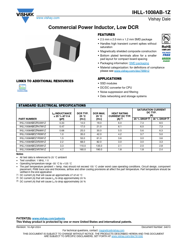 IHLL-1008AB-1Z Datasheet Preview