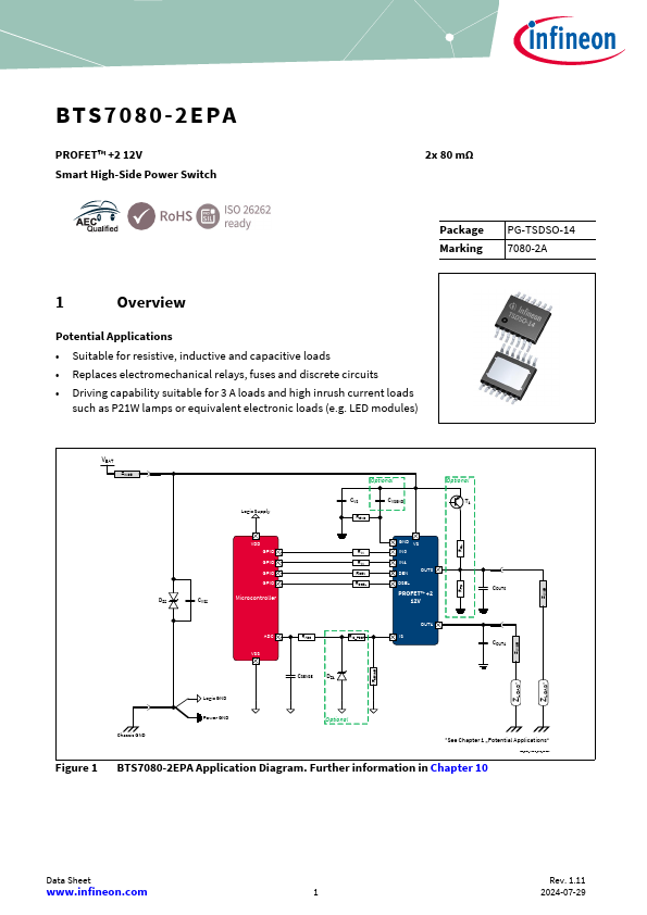 BTS7080-2EPA Datasheet Preview