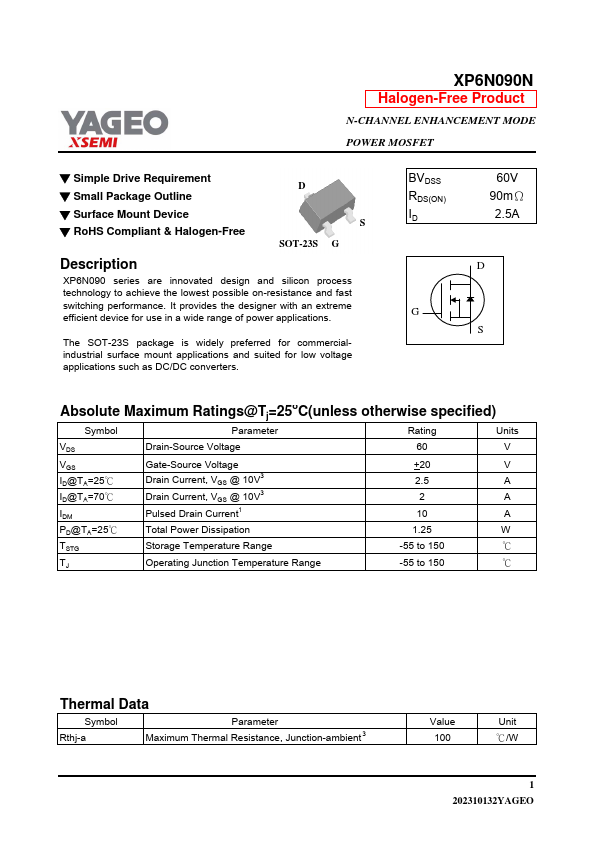 XP6N090N Datasheet Preview