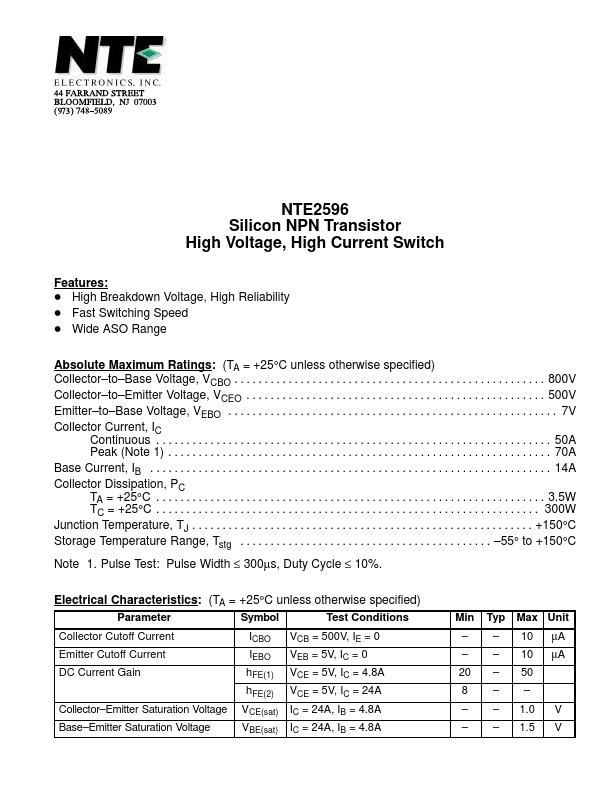 NTE2596