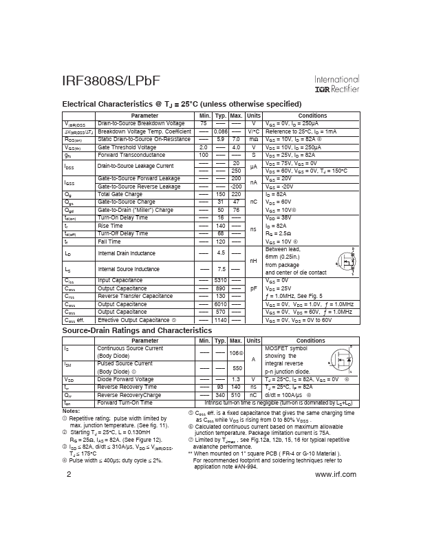 IRF3808SPBF