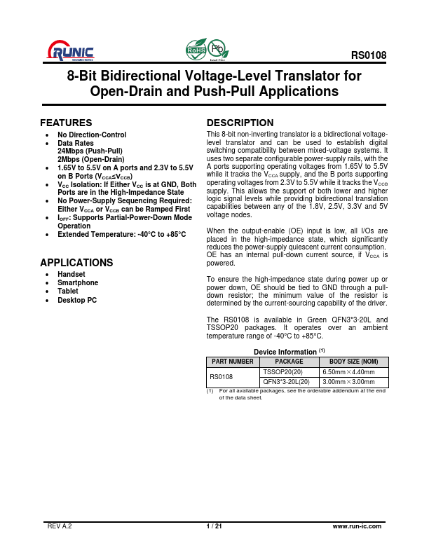 RS0108 Datasheet Preview