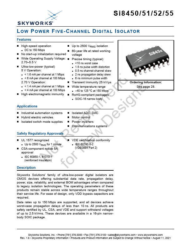Si8451 Datasheet Preview