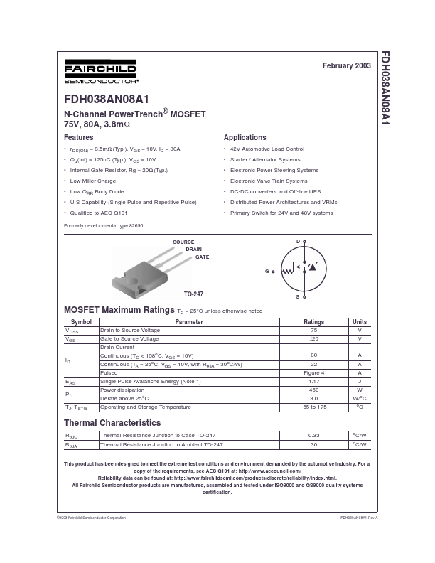 FDH038AN08A1