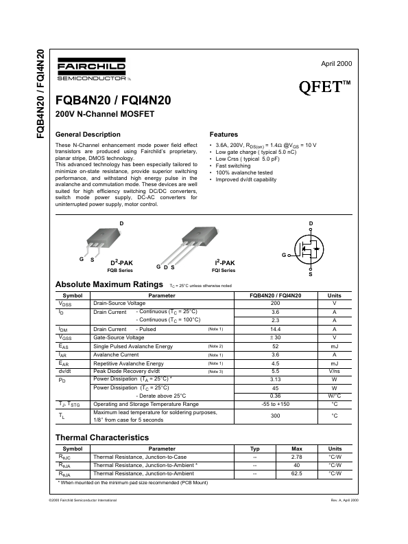 FQB4N20