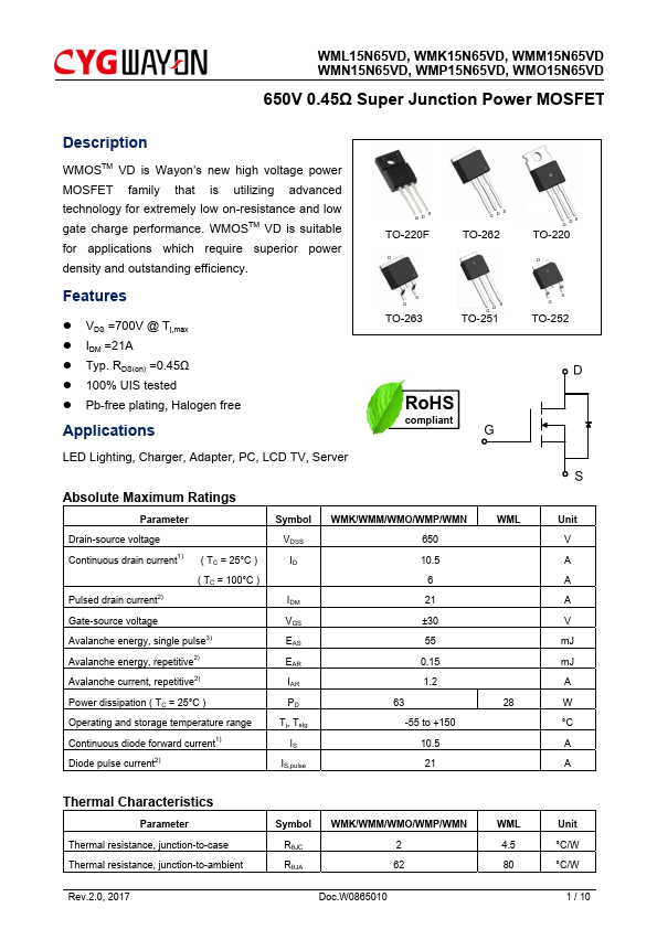 WMK15N65VD