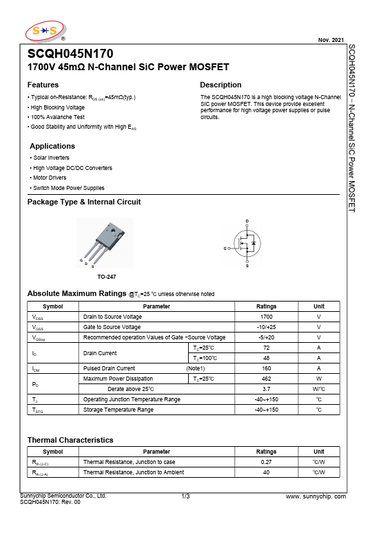 SCQH045N170 Datasheet Preview