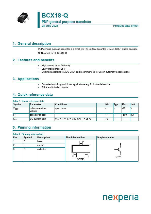 BCX18-Q Datasheet Preview