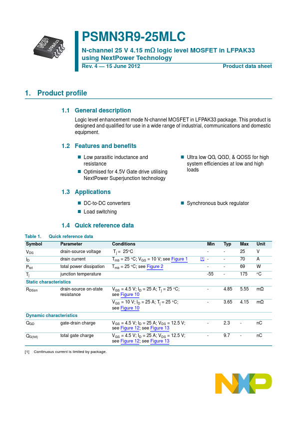 PSMN3R9-25MLC