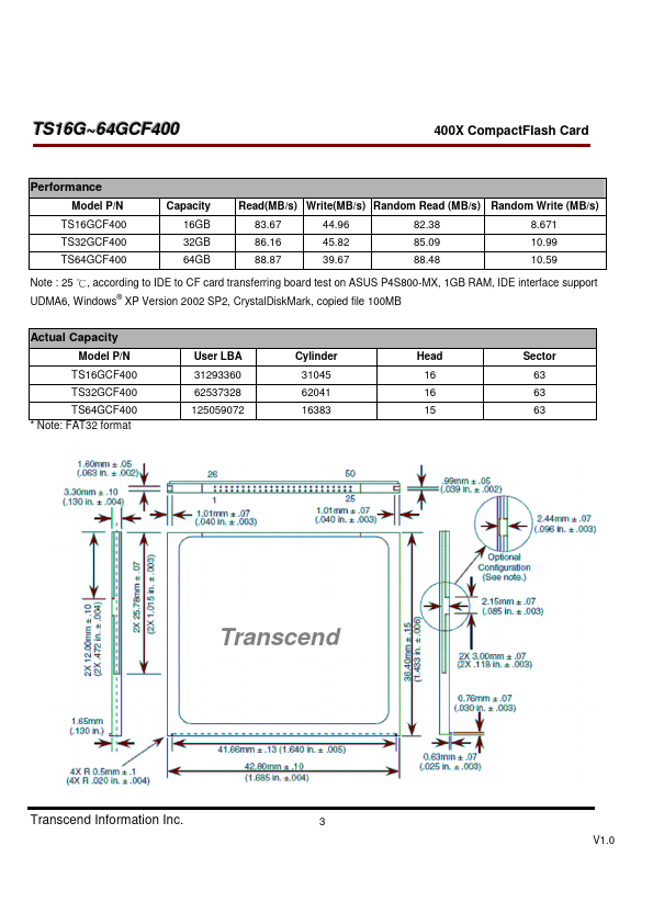 TS16GCF400