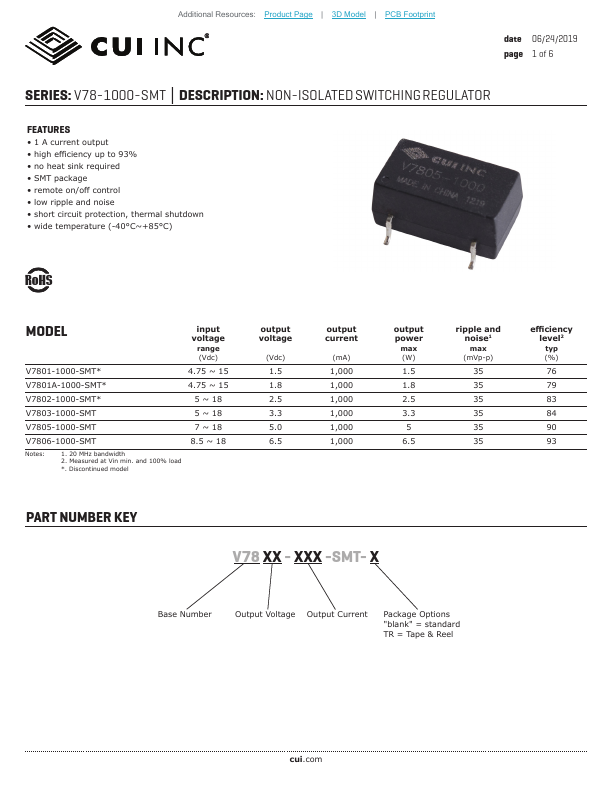 V7801A-1000-SMT