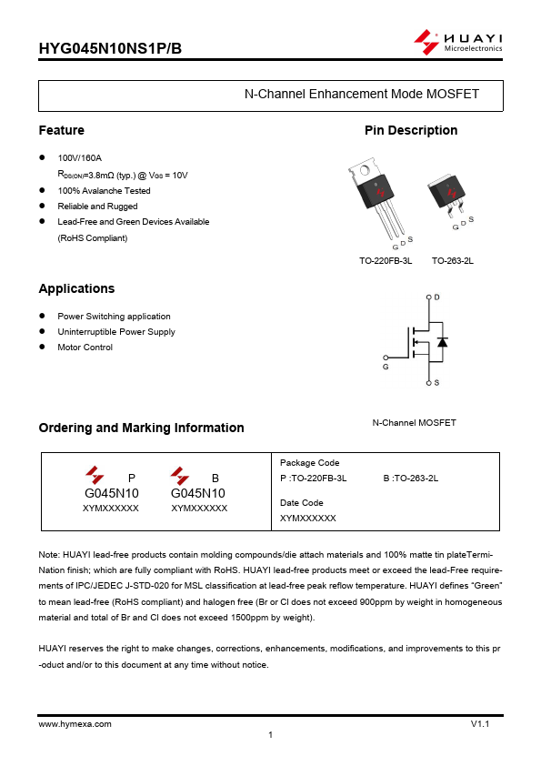 HYG045N10NS1B Datasheet Preview