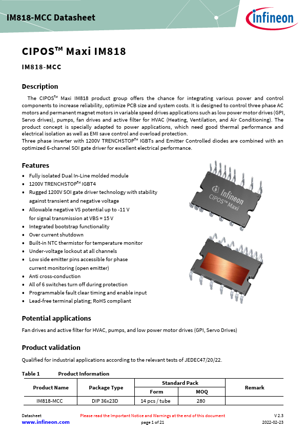 IM818-MCC Datasheet Preview