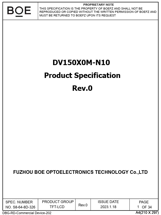 DV150X0M-N10 Datasheet Preview