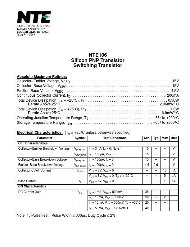 NTE106