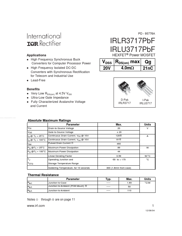 IRLU3717PBF