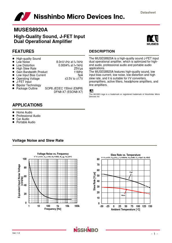 MUSES8920A Datasheet Preview