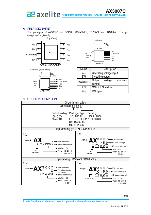 AX3007C