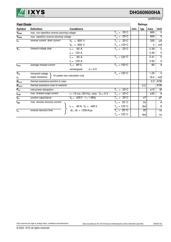 DHG60I600HA