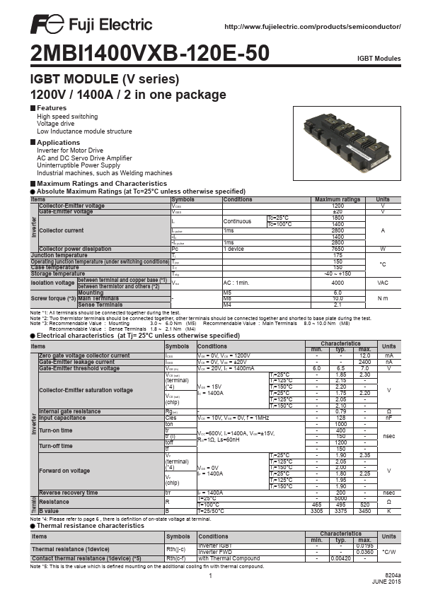 2MBI1400VXB-120E-50