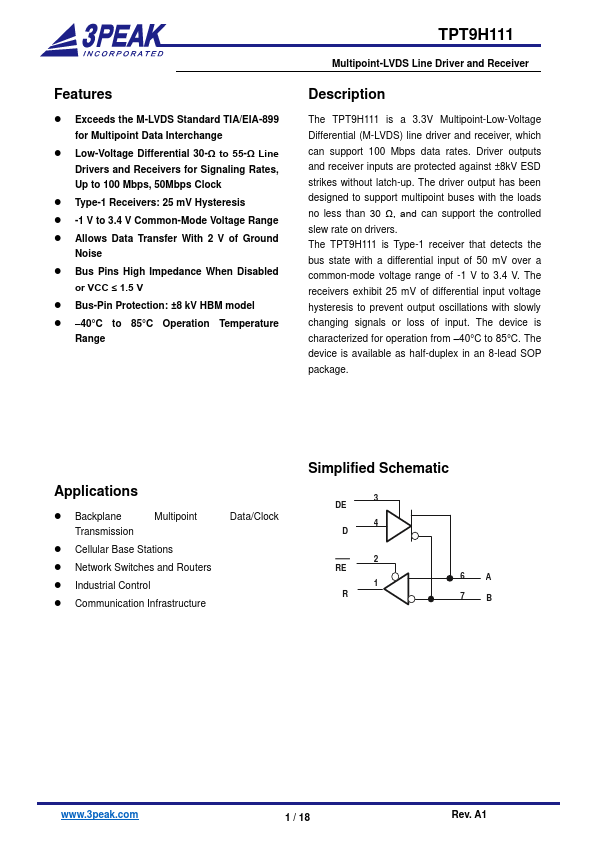 TPT9H111 Datasheet Preview