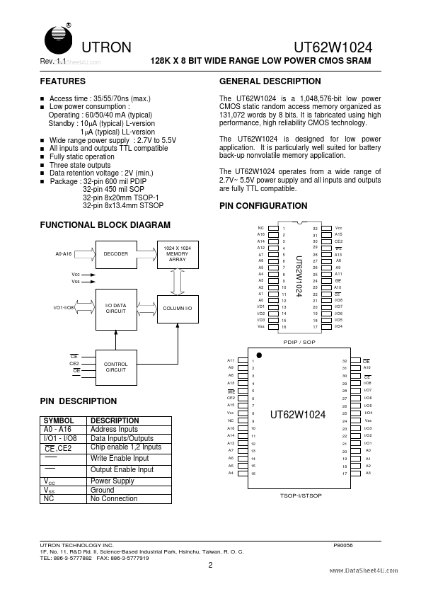 UT62W1024