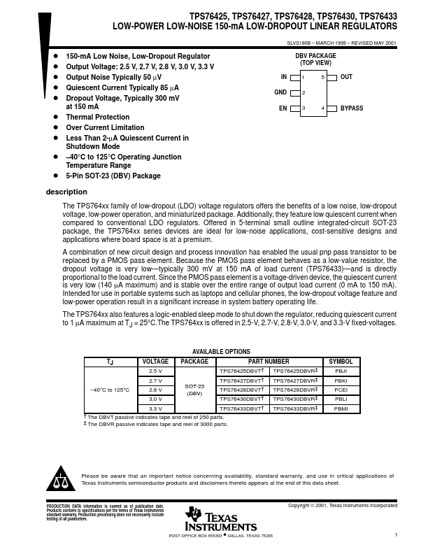 TPS76428DBVT