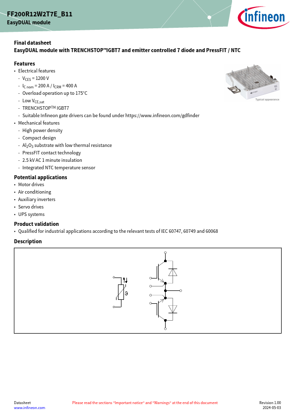 FF200R12W2T7E_B11 Datasheet Preview