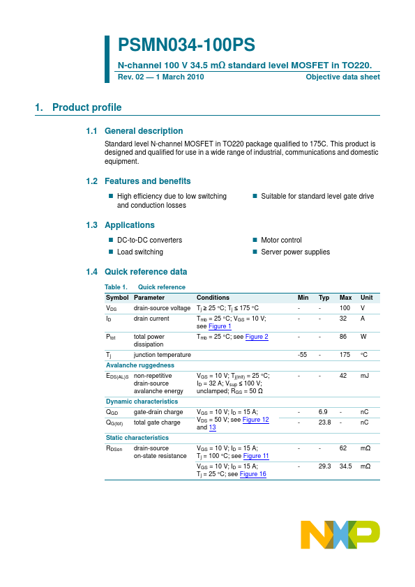 PSMN034-100PS