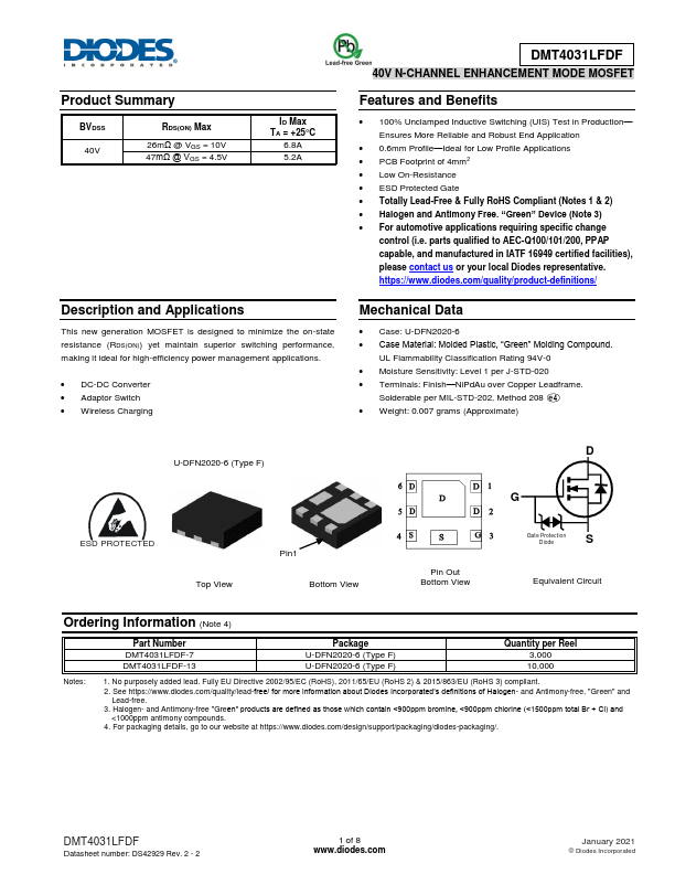 DMT4031LFDF