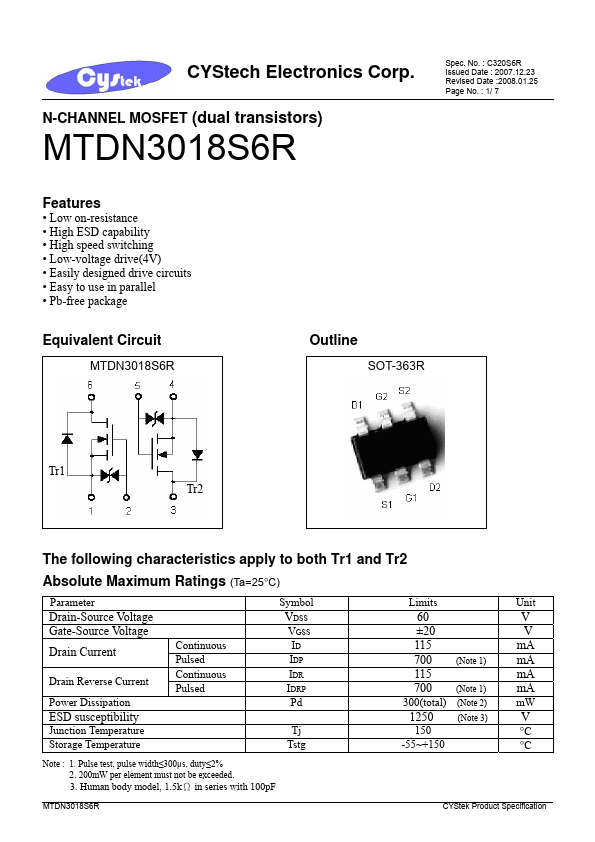 MTDN3018S6R