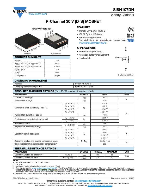 SiSH107DN Datasheet Preview