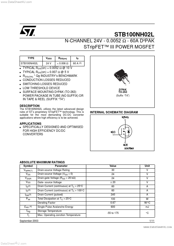 STB100NH02L