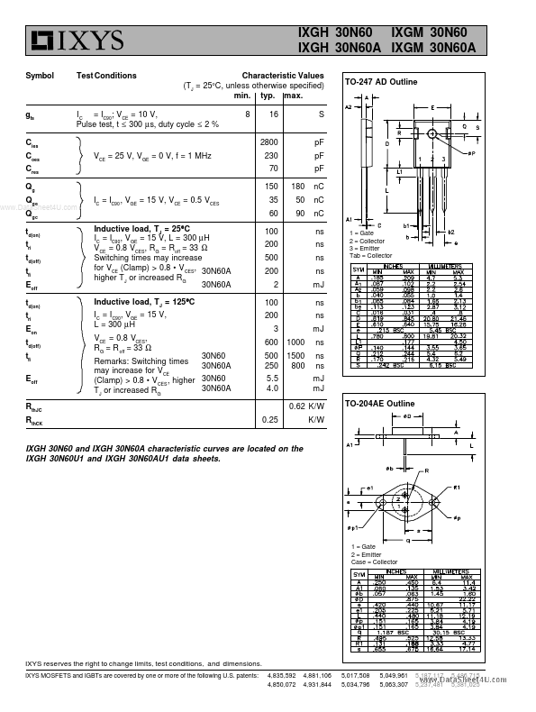 IXGM30N60A