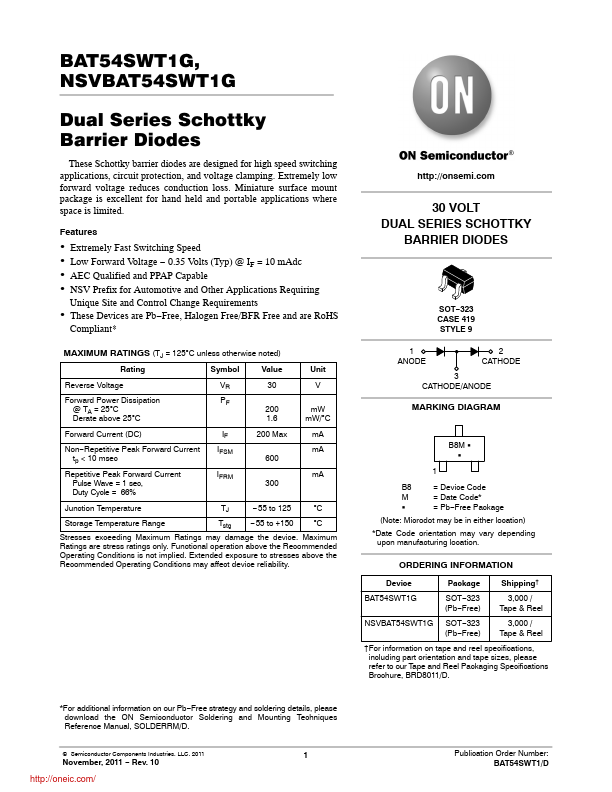 BAT54SWT1G