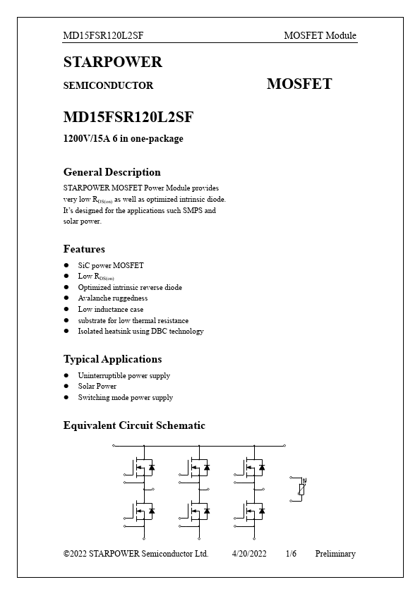 MD15FSR120L2SF Datasheet Preview