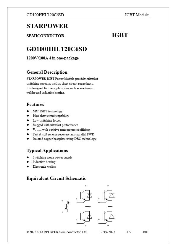 GD100HHU120C6SD Datasheet Preview