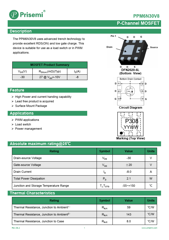 PPM6N30V8 Datasheet Preview