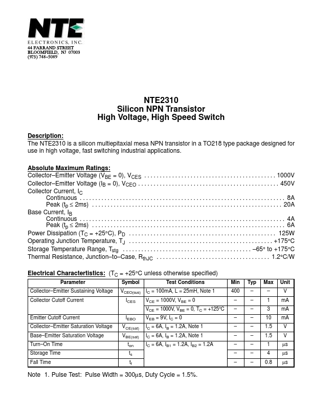 NTE2310