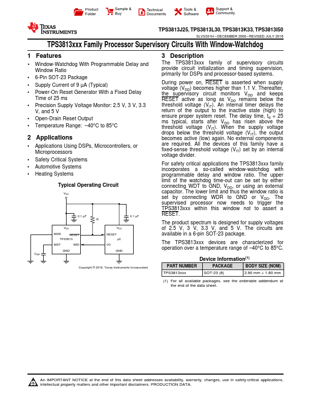 TPS3813K33