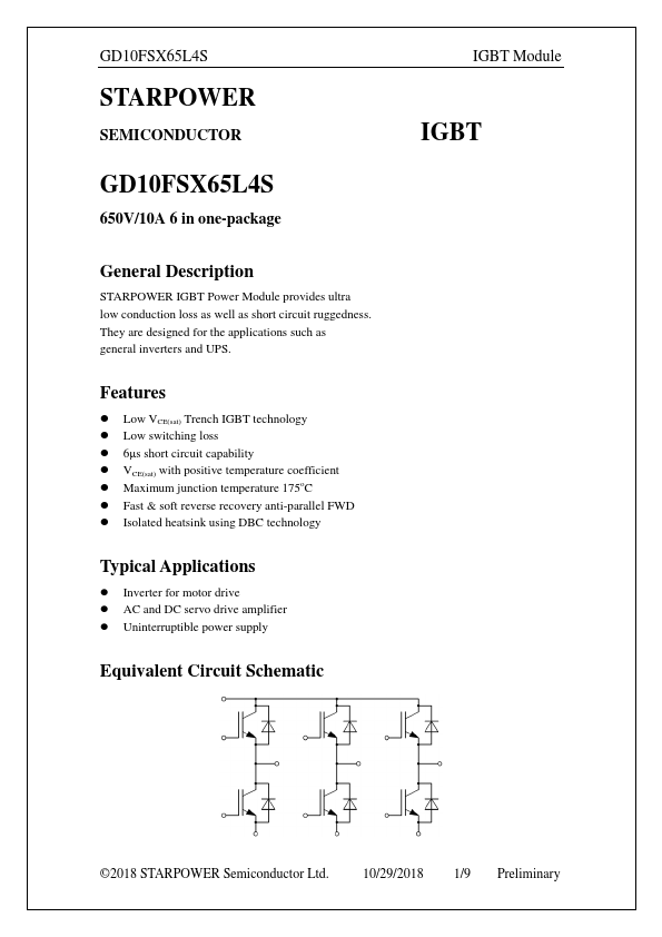 GD10FSX65L4S Datasheet Preview