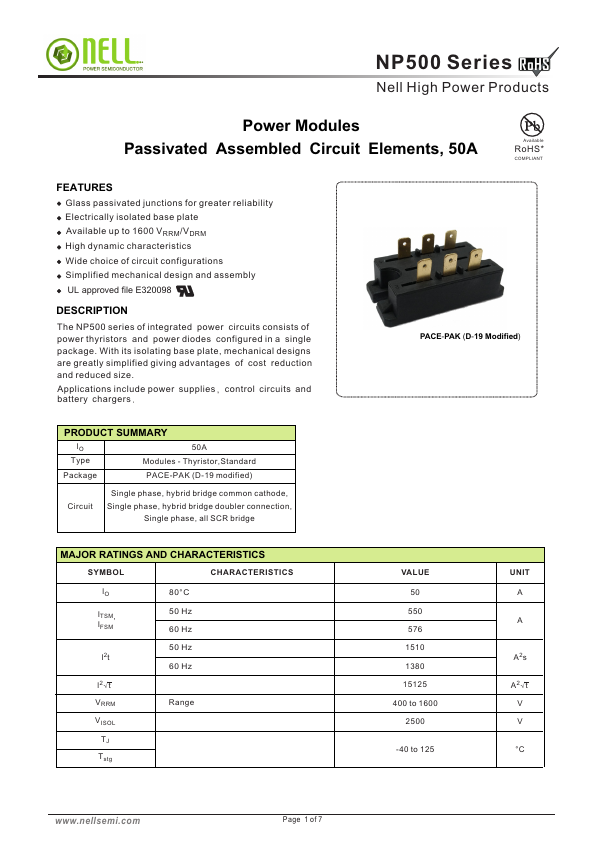 NP501W Datasheet Preview
